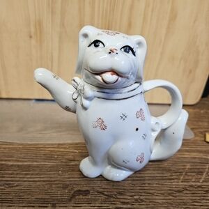 Vintage 60s Porcelain Pup Single Teapot